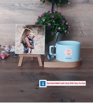 Anneye Doğum Günü Hediyesi Fotoğraflı Dekoratif Taş, Kupa Bardak Beyaz Hediye (Model 8)