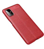 Samsung Galaxy M51 Kılıf Deri Tarzı Niss Silikon Case (Kırmızı)