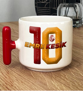 Kişiye Özel Taraftar Hediye T Kupa Bardak Sevgiliye Babaya Erkek Kardeşe Hediye (Kırmızı)