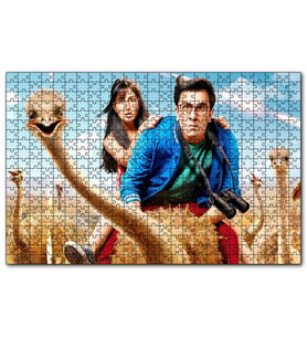 Cakapuzzle Devekuşları Adam ve Kız  Puzzle Yapboz MDF (Ahşap) (500 Parça)