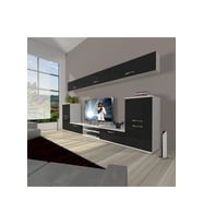 Decoraktiv Eko 9 Slm Dvd Tv Ünitesi Tv Sehpası (Beyaz-Siyah)