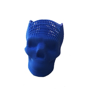 Nct  3D Printer Baskı Özel Meshli Kuru Kafa Kalemlik Siyah (Mavi)