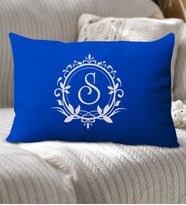 BK Gift Kişiye Özel Harfli Premium Kumaş Dikdörtgen Yastık Kılıfı-3 (SADECE YASTIK KILIFI), Ev Dekorasyonu, 5 Farklı Renk Seçeneği (Saks Mavisi)