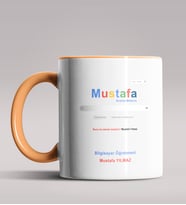 Kişiye Özel Google Bilgisayar Öğretmeni Temalı Siyah Renk Kupa  (Turuncu)