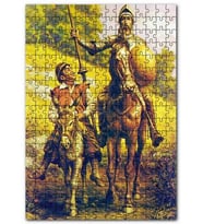 Cakapuzzle Don Kişot ve Seyisi Sancho Panza Puzzle Yapboz MDF (Ahşap) (500 Parça)