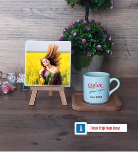 Çocuk Gelişim Uzmanı Fotoğraflı Dekoratif Taş, Ahşap Altlıklı Türk Kahvesi Fincanı Hediye Öğretmenler Günü Hediyesi (Model 1)