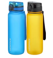 Uzspace 2'li Tritan Matara Seti 800 ml 14 Farklı Renk Seçeneği FiftyFifty (Mavi-Turuncu)