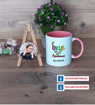 Okul Öncesi Öğretmeni Kupa Bardak Beyaz ve Fotoğraflı Ahşap Anahtarlık Hediye Öğretmenler Günü Hediyesi (Model 6)