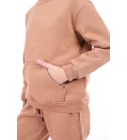 Toontoy Unisex Çocuk Nakışlı Sweatshirt (Kahverengi)