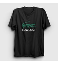 Presmono Unisex Beyaz Crocodile Timsah Timsahlı Lowcost T-Shirt 469133tt (Siyah)