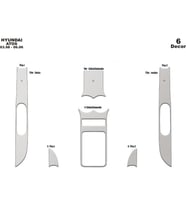 Meriç® Hyundai Atos Ön Torpido Kaplama Maun 6 Parça 1998-2006 (Alüminyum)