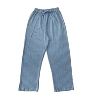 Kadın Yumuşak Dokulu Pamuklu Beli Lastikli Bol Paça Oversize Eşofman Pijama Altı (Mavi)