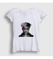 Presmono Kadın Sarı Pray XXXTentacion T-Shirt 48695tt (Beyaz)