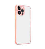 Uyumlu Model Apple iPhone 13 Pro Max Kılıf Kamera Korumalı Mat Kapak (Pembe)