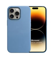 Microsonic Apple iPhone 14 Pro Max Kılıf Metalist Leather Turuncu (Mavi)