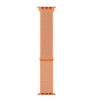 Microsonic Apple Watch Series 9 45mm Hasırlı Kordon Woven Sport Loop Mavi (Turuncu)