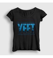 Presmono Kadın Beyaz Yeet Ufc Mma Güreş Jey Uso T-Shirt 505297tt (Siyah)