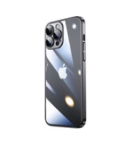 Apple iPhone 14 Pro Kılıf Riksos Renkli Çerçeveli Silikon Kılıf (Siyah)