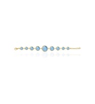 Kadir Jewellery 22 Ayar Altın Kaplama Zirkon Taşlı Ayarlanabilir Zincir Bileklik (Mercan)