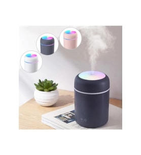 H2o Humidifier 300 Ml Işıklı Hava Nemlendirici Buhar Makinesi Ve Aroma Difüzörü (Antrasit)