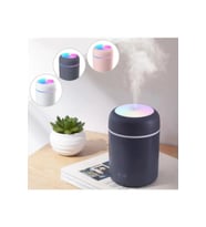H2o Humidifier 300 Ml Işıklı Hava Nemlendirici Buhar Makinesi Ve Aroma Difüzörü (Antrasit)