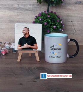 Sınıf Öğretmeni Fotoğraflı Dekoratif Taş, Kupa Bardak Beyaz Hediye Öğretmenler Günü Hediyesi (Model 9)