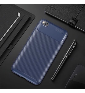 Xiaomi Redmi Go Kılıf Karbon Silikon Case (Lacivert)