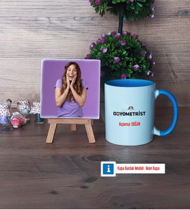Odyometrist Fotoğraflı Dekoratif Taş, Kupa Bardak Beyaz Hediye (Model 4)