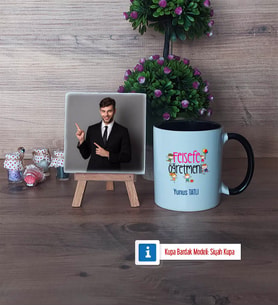 Felsefe Öğretmeni Fotoğraflı Dekoratif Taş, Kupa Bardak Beyaz Hediye (Model 11)