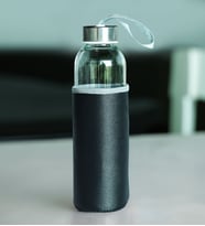 Deri Kılıflı 500 Ml Su Matarası (Siyah)