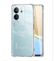 Vivo V29 Kılıf Kamera Korumalı Silikon Rubber Arka Kapak (Şeffaf Hologram)