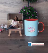 İsme Özel İsim Yazılı Fotoğraflı Dekoratif Taş, Kupa Bardak Beyaz Hediye (Model 13)