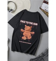 Unisex The Sun Tasarım Tshirt (Siyah)