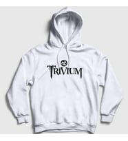 Presmono Unisex Beyaz Logo Trivium Kapüşonlu Sweatshirt 178853tt (Beyaz)