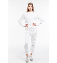 Süperlife Kadın Bisiklet Yaka Regular Fit Sweatshirt spr21k17 (Ekru)