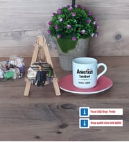 Anestezi Teknikeri Türk Kahvesi Fincanı Ahşap Altlıklı ve Fotoğraflı Ahşap Anahtarlık Hediye (Model 6)