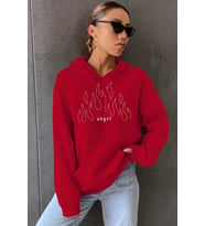 Unisex White Angel Fire Sweatshirt (A.Kırmızı)