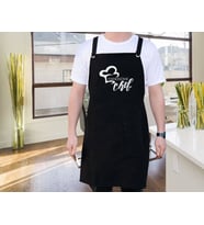 BK Gift Profesyonel Siyah Mutfak Önlüğü, Aşçı Önlüğü, Şef Önlüğü, Ev Hediyesi, Arkadaşa Hediye (Model 4)
