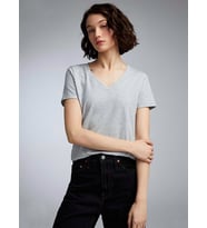 Kadın V Yaka Tshirt SPR24TSK45 (Grimelanj)