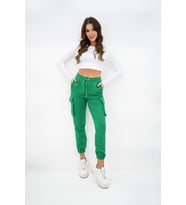 Kadın Kargo Cepli Pantolon 6193-23 (Benetton)