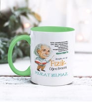 Fizik Öğretmeni Tasarımlı Kişiye Özel Kupa Bardak (Yeşil)