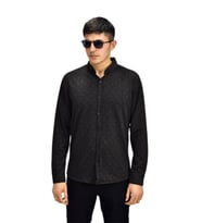 Erkek Spor Jakarlı Uzun Kol Gömlek R6520 BGL-ST03204 (Kahverengi)