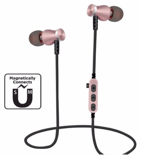 MS-T5 Hafıza Kartı Takılabilir Metal Bluetooth Kulak Içi Kulaklık Efsane Ses (Rose-Siyah)