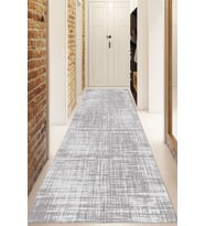 Dijital Baskılı Kaymaz Taban Yıkanabilir Modern Yolluk Ve Koridor Halısı NDU-HT-384 (Gri)
