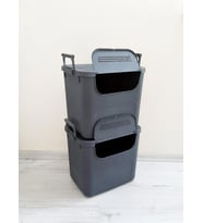 Geseus Motek Mybox 2x30 Litre Kulplu Çok Amaçlı Organizer Saklama Kutusu-MT-35