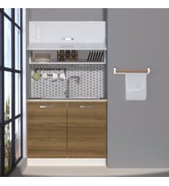 Decoraktiv Mini 100Y MDF Hazır Mutfak Dolabı - Tezgah Dahil (Beyaz - Pera)