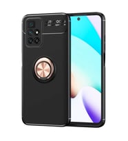 Xiaomi Redmi 10 Kılıf Zore Ravel Yüzüklü Silikon Kılıf (Rose)