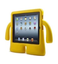 Ceponya iPad Pro 10.5 (7.Nesil) Figürlü Silikon Çocuk Tablet Stand Kılıf (Sarı)