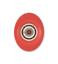 Demre 90 Cm Büyük Analog Fiberglass Dekoratif Duvar Saati (Mercan)