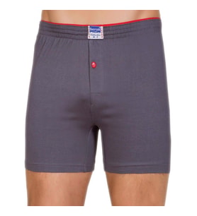 Berrak 1099 Düğmeli Erkek Boxer Penye  3'Lü  (Füme)